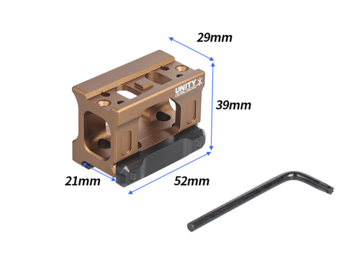Unity Fast Micro 20mm Picatinny Rail Mount Mount Black /TAN - 图片 2