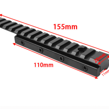 11mm Dovetail to 21mm Picatinny Rail Conversion Adapter 15.5CM Length Low Profile Scope Mount Converter Adapter Base Mount