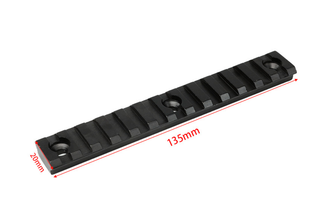 13 Slot 5.25" Picatinny Weaver Rail Section for Keymod Handguard Mount Rail System Black - Image 2