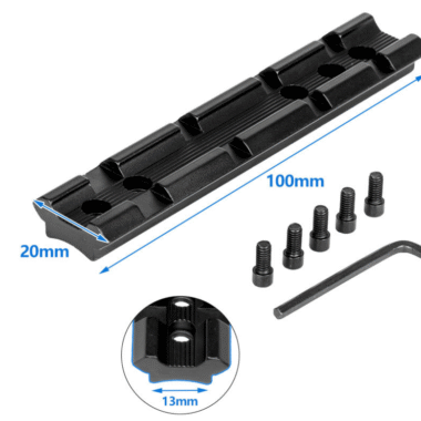 100mm Adapter Converter Hunting Adjustable 20mm Picatinny Mount Scope Base