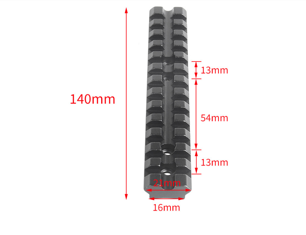 140mm Long Rail Mount 20mm Mounting Base Weaver/Picatinny Base Low Profile Rail Mount