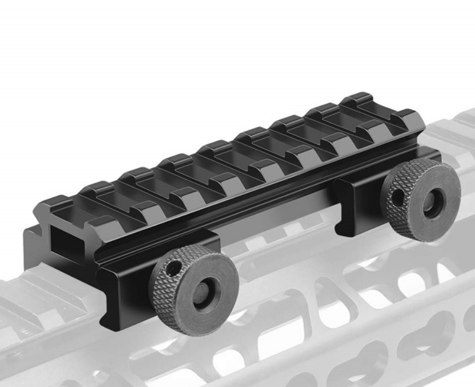 0.5" Picatinny Riser Mount Low Profile 8 Slots 20mm Picatinny Rail Riser Mount