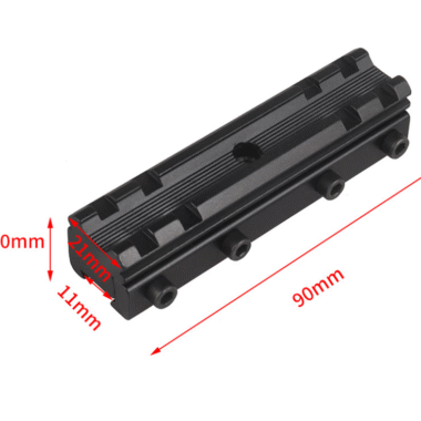 Tactical Rail Adapter 11mm Dovetail to 21mmWeaver Picatinny Scope Mount Bases Rail Extension Adapter with 4 Slots