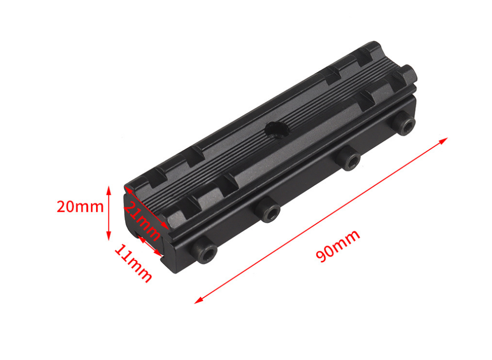 Tactical Rail Adapter 11mm Dovetail to 21mmWeaver Picatinny Scope Mount Bases Rail Extension Adapter with 4 Slots