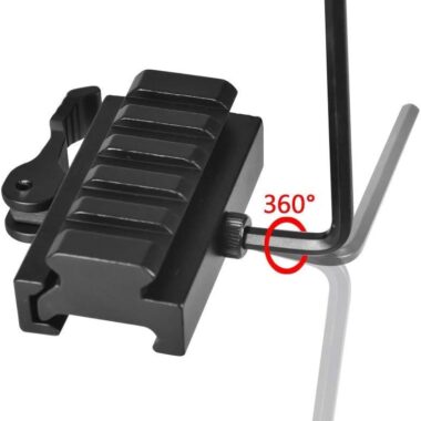 Picatinny Riser Mount, Low Profile Rail Riser Mount Adapter, 5 Slot Picatinny Rail Scoop Mount QD Quick Release Lever Lock, Allen Wrench, For AR15