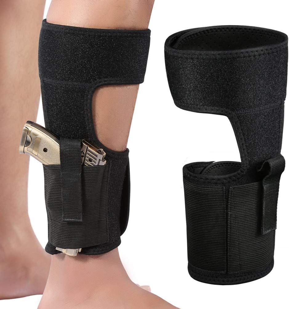 Ankle Holster for Concealed Carry, Universal Velcro Leg Gun Holster for Women Men Pistols, Airsoft Tactical Holster with Magazine Pouch Gun Accessories