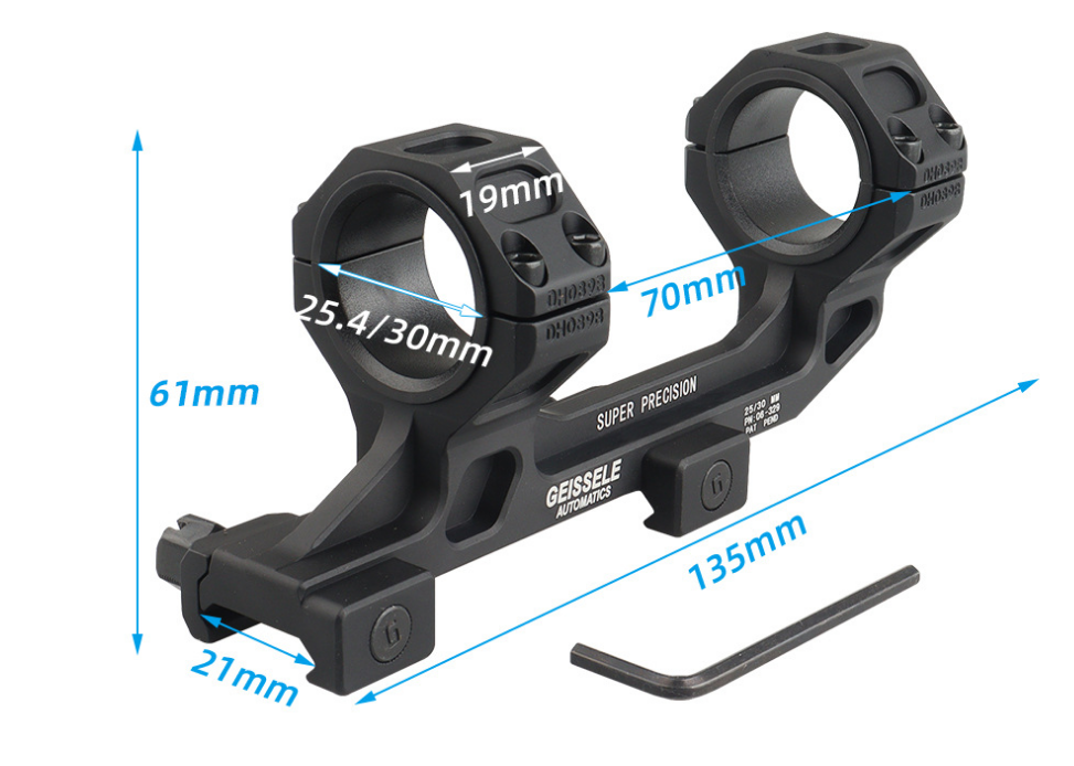 25.4/30MM Airsoft GEISSELE Guisley Super Precision Scope Mount Replica 20mm Rail - Image 2
