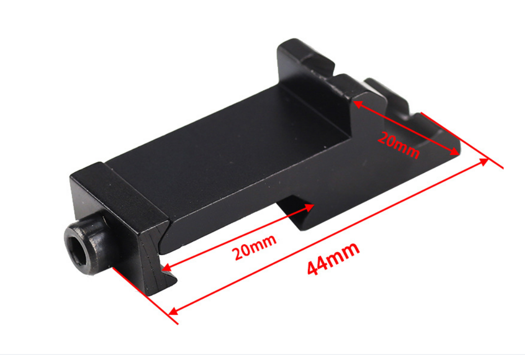 Tactical One Slot Offset Side Mount 45 Degree Angle Picatinny Rail for Red Dot Sight,Laser, Flashlight