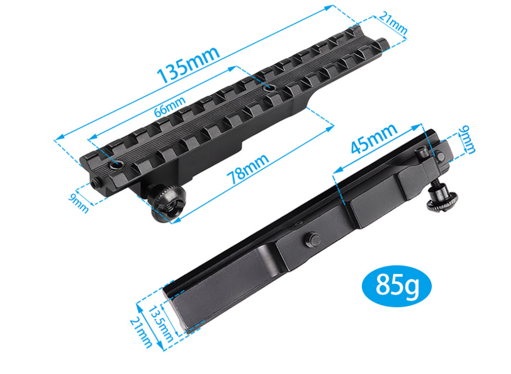 GOTICAL Mauser K98 Rifle 7/8 Weaver Picatinny Rail Base Scope Rear Sight Mount Accessory - Image 4