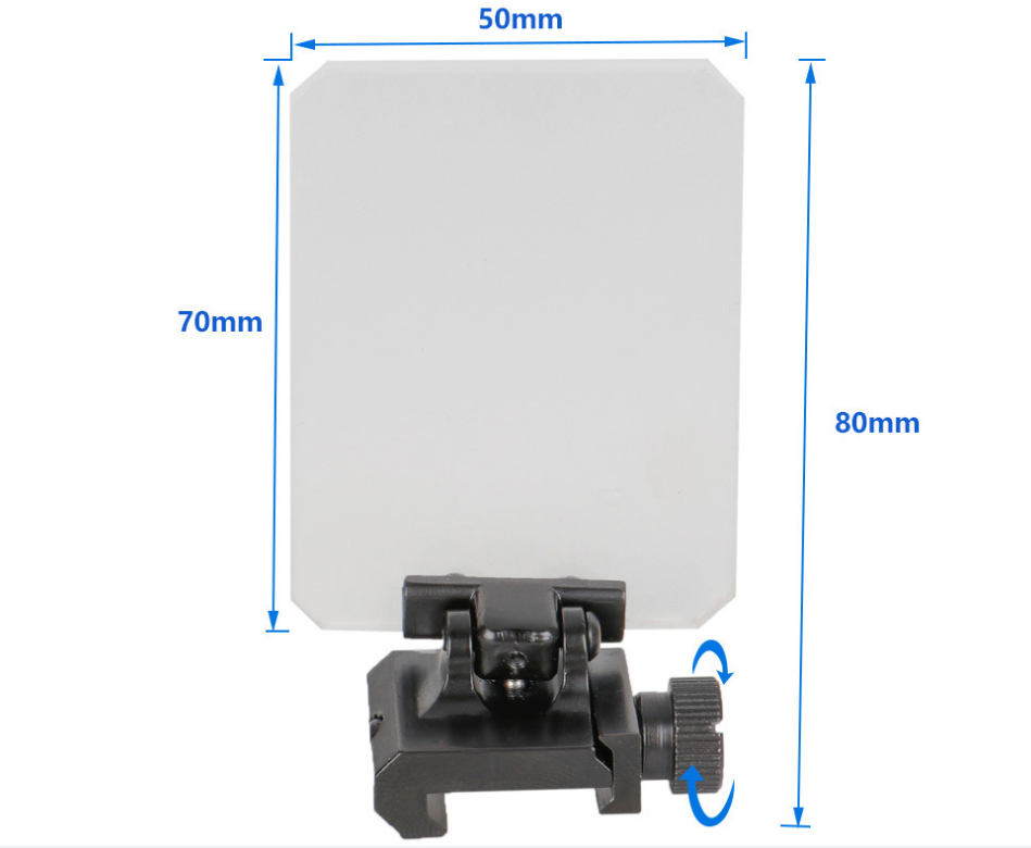 2.5mm Thick Optic Scope Foldable Lens Shield Protector Fit 20mm Rail Mount for Aim Sports Reflex Sight Slider Cover Rifle Airsoft Tactical Red Dot and Wrench - Image 2
