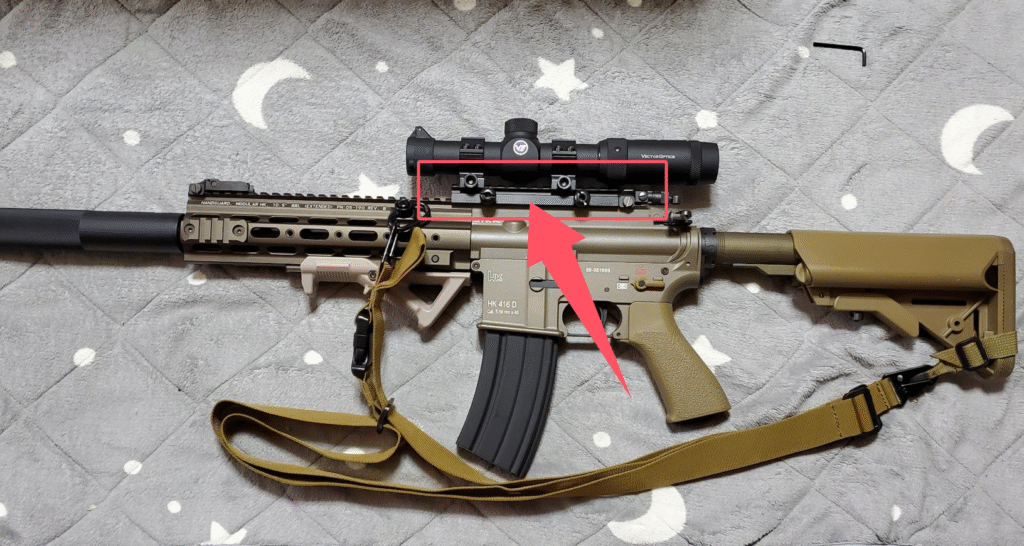 145mm Riser Mount High Mount Base 20mm Rail Compatible 14 Slot Riser ...