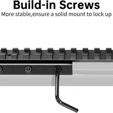 Dovetail to Picatinny Rail Adapter, 11mm Dovetail to 21mm Picatinny/Weaver Rail Convert Mount-11 Slots