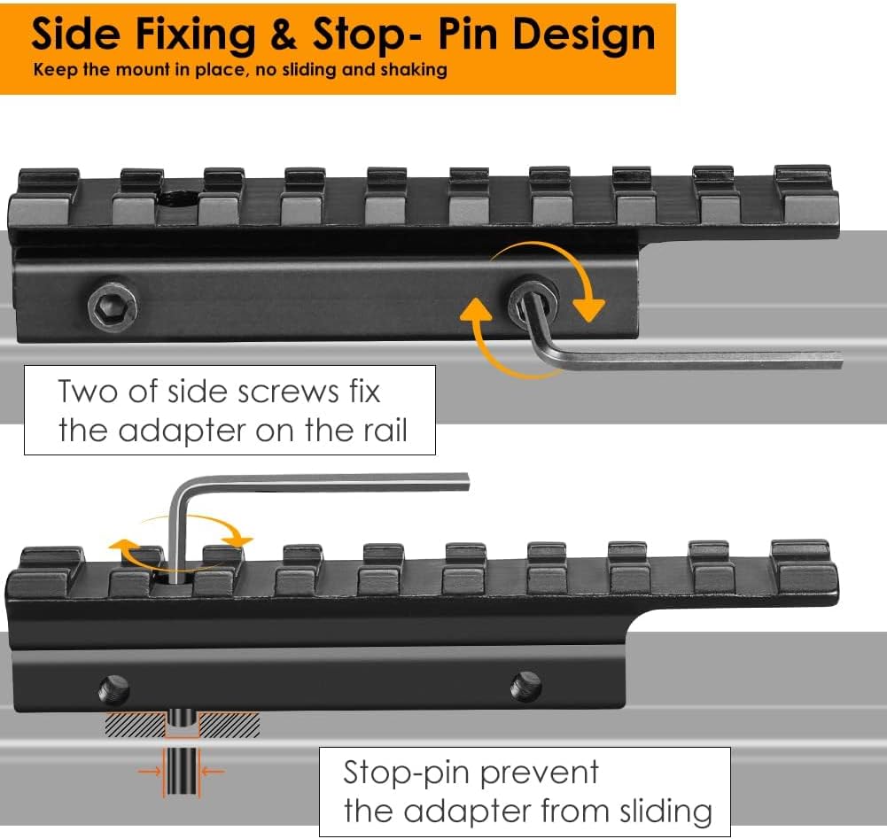 100 mm Dovetail Weaver Picatinny Rail Adaptor 11 mm to 20 mm Adaptor Prism Rail Weaver Picatinny Rifle Scope Mounting - Image 2