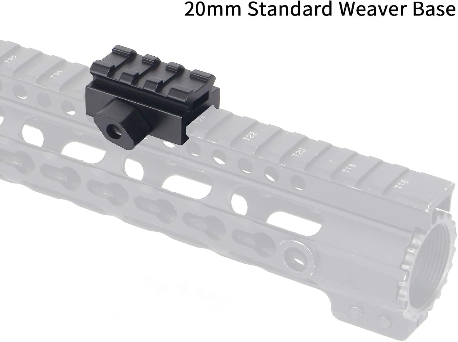 Low Profile Picatinny Riser Mount (0.5" H x 1.5" L), for Red Dots