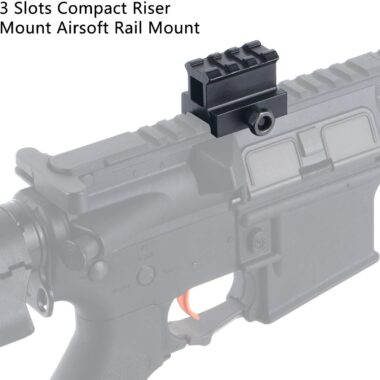 Riser Mount for Rifles with Picatinny/Weaver Rail High Profile Riser Mount with 3 Slots 20 mm Weaver