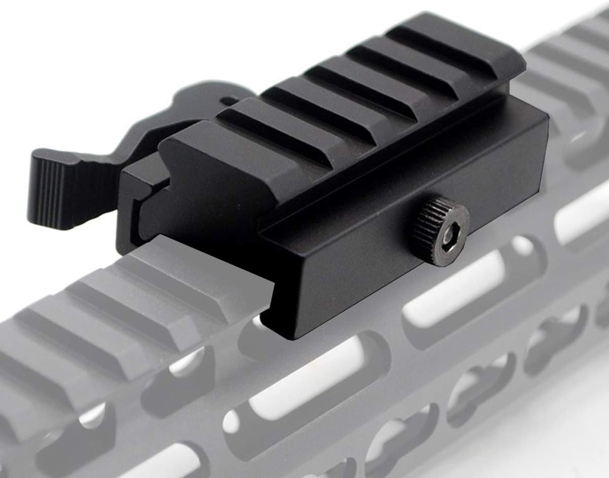 Weaver Mount with a 20mm Riser Rail and Quick Release Adapter, offering 5 Slots for Scope mounting