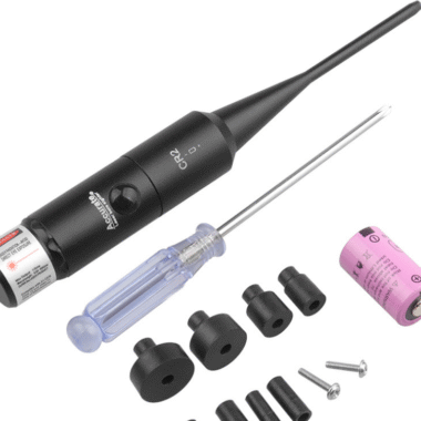 Laser BoreSighter with 12 Adapters.17 Calibers to 12 GA,Laser Bore Sighter with Button Switch and Suitable for Rifle Scope and Handgun Sight