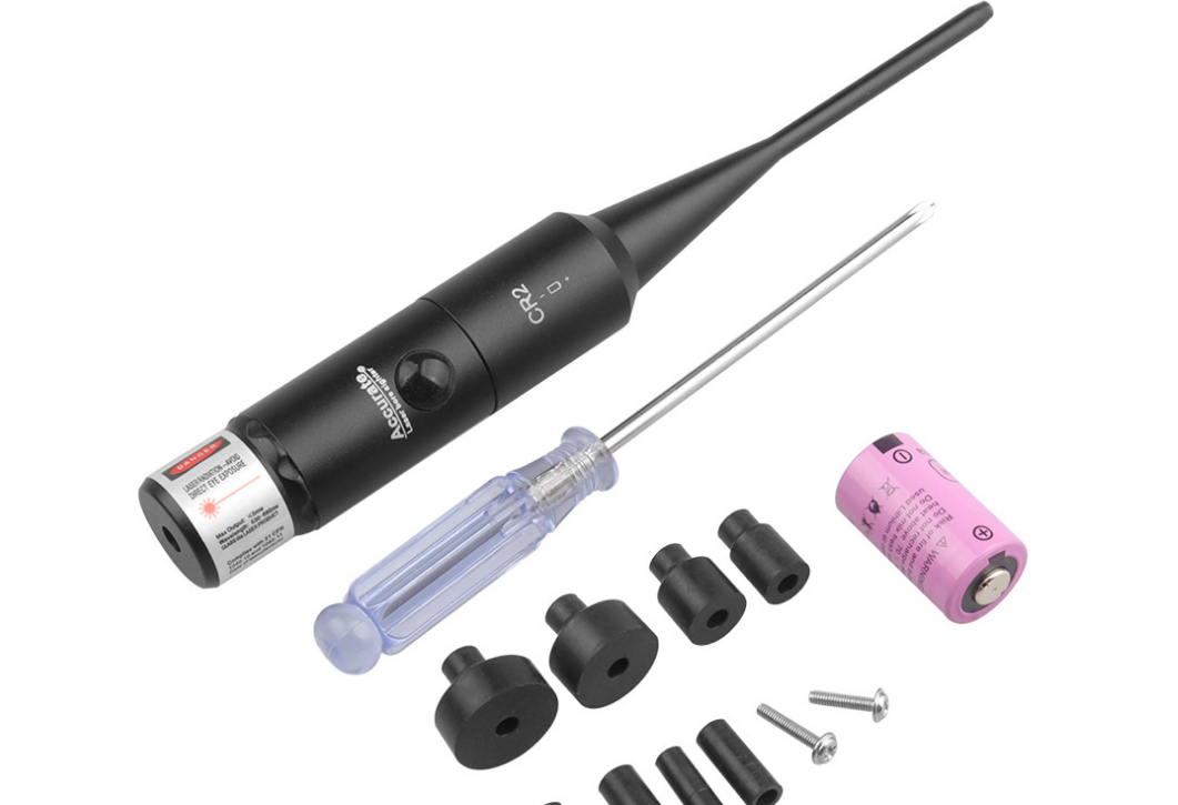 Laser BoreSighter with 12 Adapters.17 Calibers to 12 GA,Laser Bore Sighter with Button Switch and Suitable for Rifle Scope and Handgun Sight