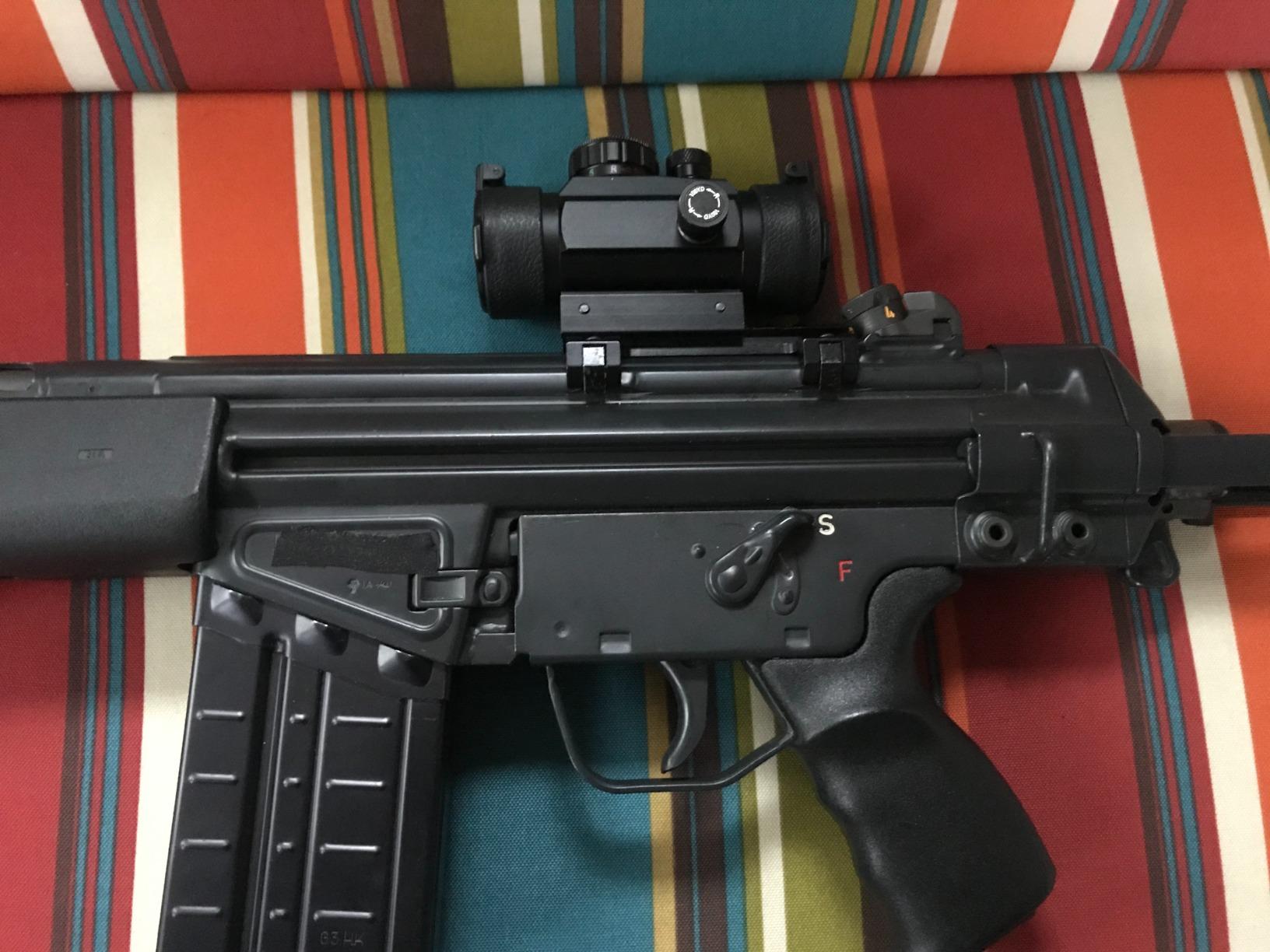 Aluminum MP5 G3 GSG5 GSG-5 A5 Claw Scope, Red Dot Sight Picatinny, 8 Slots, 3.5" Long, Works with Walther