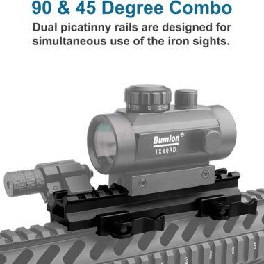 Rapid Detachable Long Riser Mount, 13 Slots, QD Mount, Total Length: 5.5 inches (140 mm), Weaver/Picatinny Base, High Mount Base, 0.8 inch (20 mm) Rail Compatible