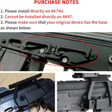 Tactical Heavy Duty Scope Mount Base A-K 47 Scope Mount Heavy Duty Mount Side Rail Base for Airsoft 20 mm Rail Scope Sight