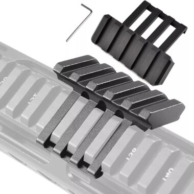 Picatinny Offset Rail Mounts 5 Slots 45 Degree Offset Angled Picatinny Weaver Rail Mount Aluminum Low Profile Adapter for Flashlight Laser Sight Optics