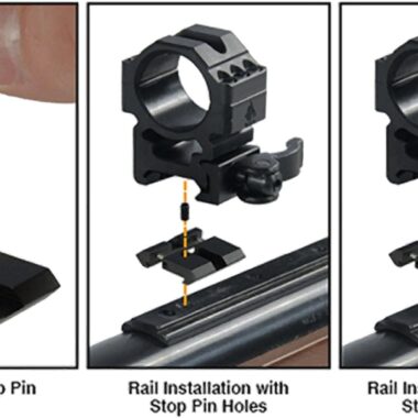 Unisex Skin Adapter fra 11 x 21 mm Mounting Rail, Black, One Size EU