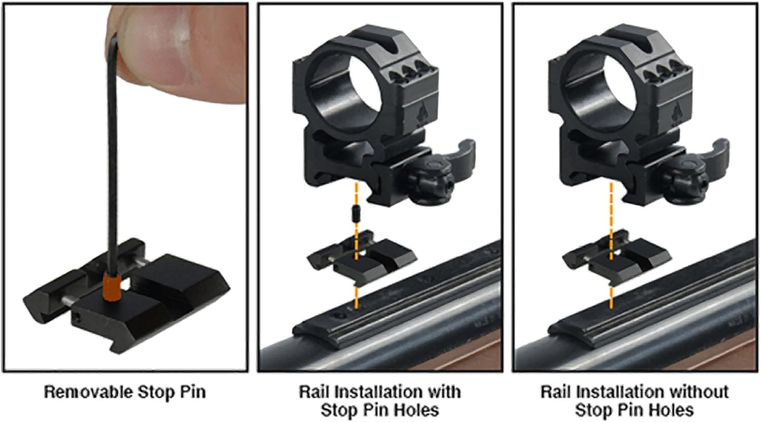 Unisex Skin Adapter fra 11 x 21 mm Mounting Rail, Black, One Size EU