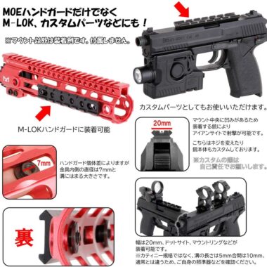 115mm Long Rail Mount 20mm Mounting Base Weaver Base Low Profile Rail Mount Metal M4 / M16 Rifle Model Hand Guard Rail