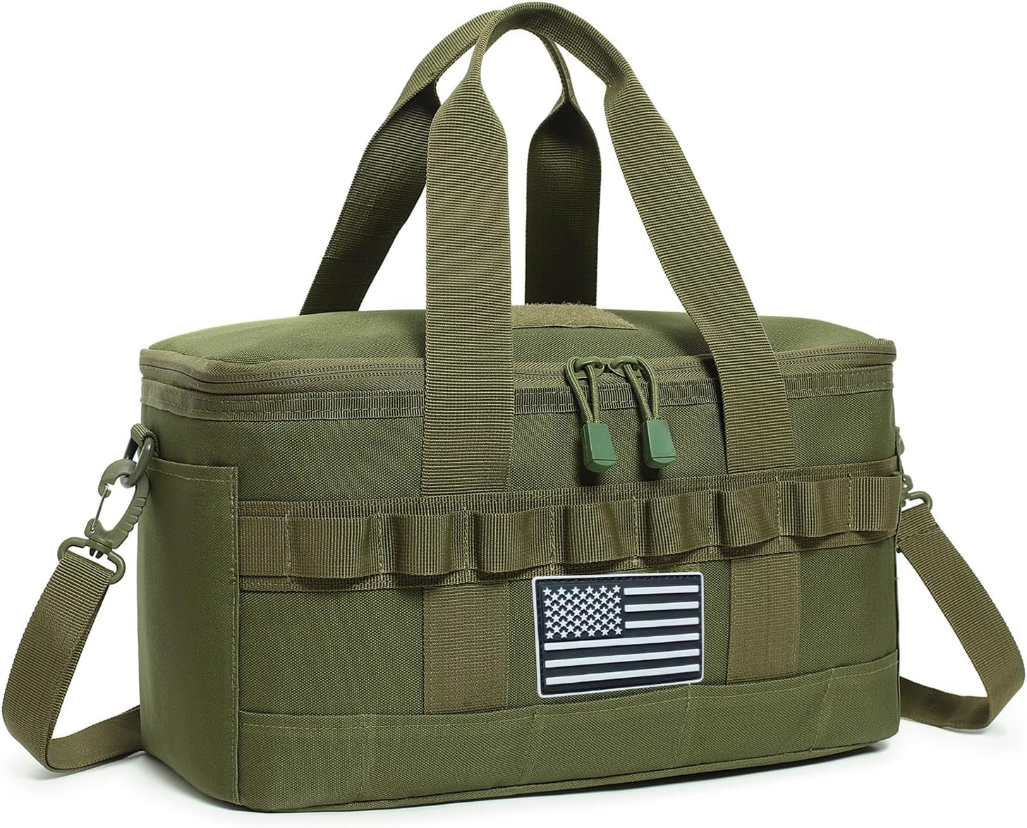 Tactical Camping Storage Bag 11L Insulated Cooler Bags Keep Food Warm and Cold Utility Tote Bag Camping Cookware Organizer with Handle and Shoulder Strap for Camping, Picnic - Image 3