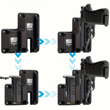 Gun Wall Mount for 223/5.56 Rifle, Gun Accessories Vertical and Horizontal AR Rifle Holder Withstand 300 Lbs of Tension, AR Wall Mount Rifle Shotgun Display
