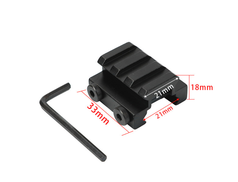3 Slot Low Profile Riser Mount 20mm Weaver Picatinny Short Rail Base Riser Mount Rail Accessories
