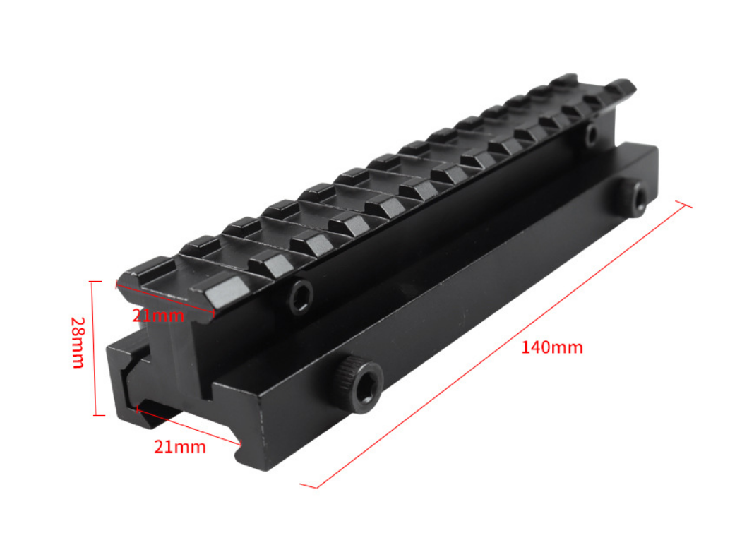 Adjusterable Optics Mounts Picatinny Riser Mount, 13 Slots QD ...