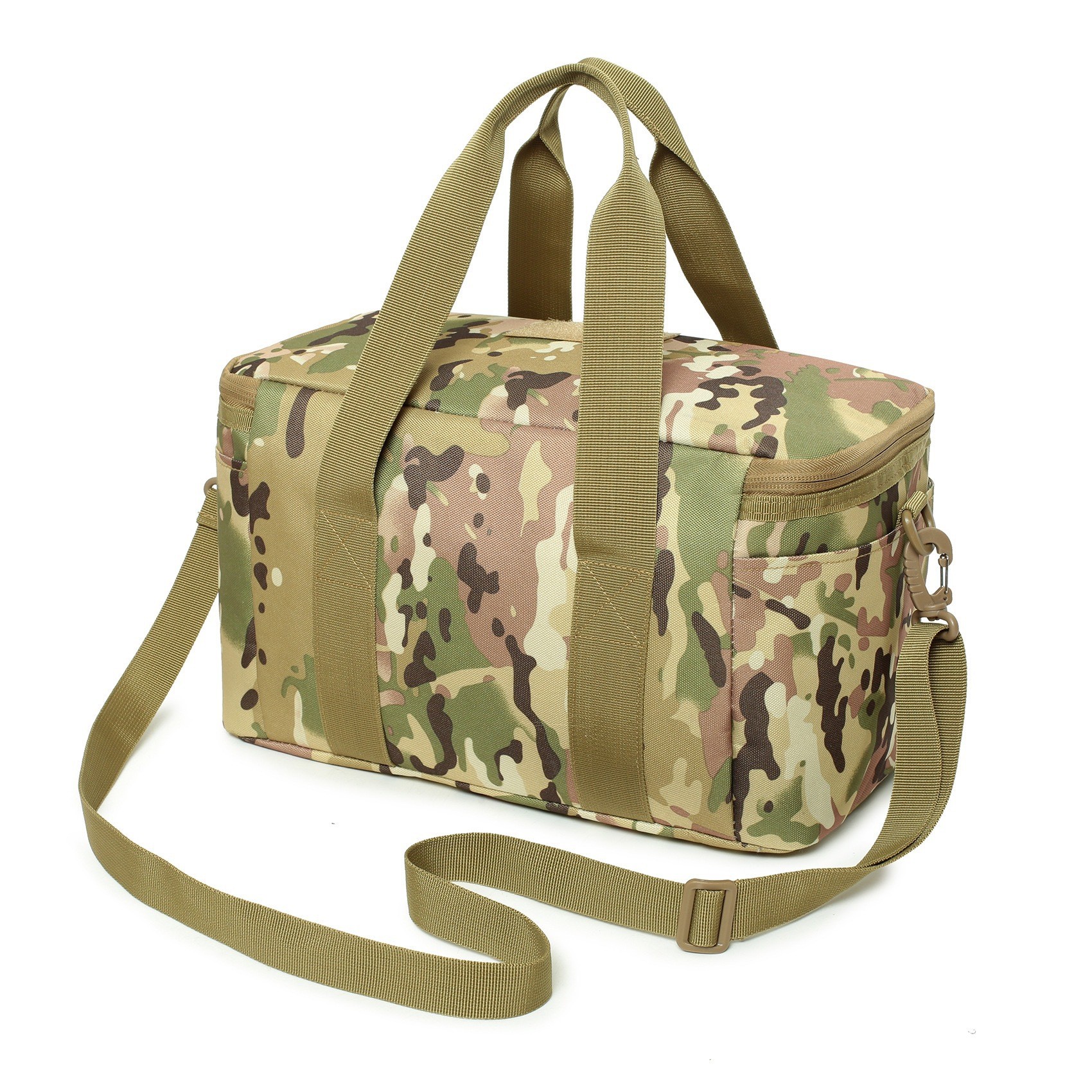 Tactical Camping Storage Bag 11L Insulated Cooler Bags Keep Food Warm and Cold Utility Tote Bag Camping Cookware Organizer with Handle and Shoulder Strap for Camping, Picnic - Image 5