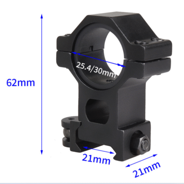 Scope Mount 30mm/25.4mm 1" Quick Release Adapter Ring 20mm Picatinny Rail Flashlight Hunting