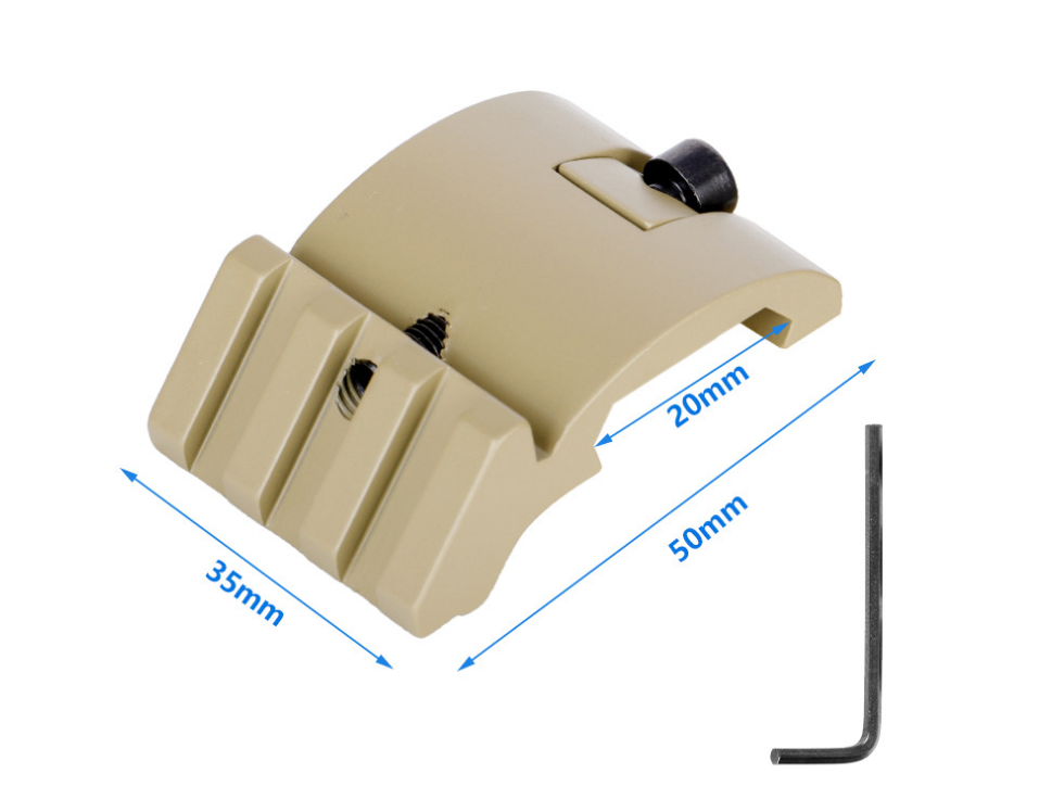 Ultra Low Profile Offset Picatinny Mount 45 Degree 20mm Side Black for Red Dot, Mangifiers, Flashlights TAN - Image 2