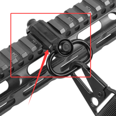 Tactical QD Sling Swivel Attachments 45 Degree Low Profile Picatinny Rail Mount