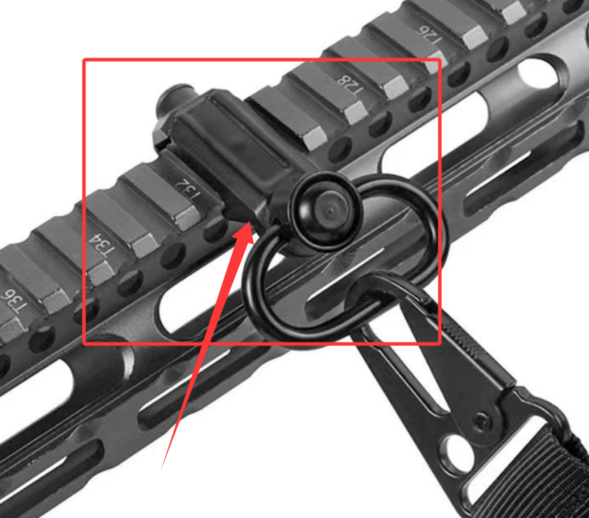 Tactical QD Sling Swivel Attachments 45 Degree Low Profile Picatinny Rail Mount