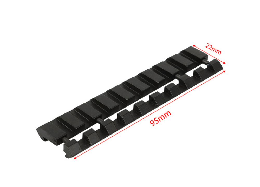 snap-in rail adapters, 11 mm dovetail to 20 mm Weaver Picatinny rail converter mount base low profile 9 slot