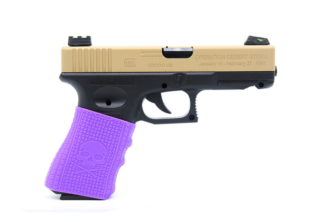 Universal Pistol Grip Sheath, Normal Size Rubber Grip, Non-slip Tactical Skull Slip-On Ventilated Grip - Image 2