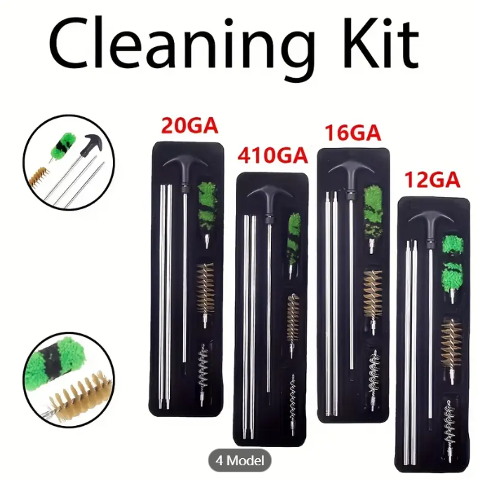6pcs Gun Cleaning Kit with 12Ga 16Ga 20Ga 410GA Calipers, Hunting Rod Brushes, and Spring Accessories for Effective Firearm Maintenance and Care - Image 2