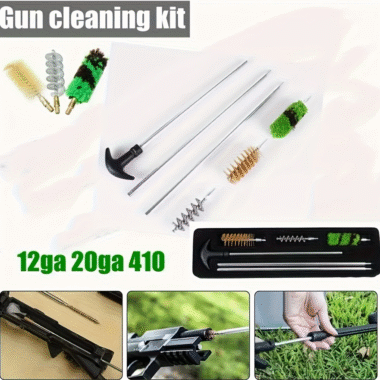 6pcs Gun Cleaning Kit with 12Ga 16Ga 20Ga 410GA Calipers, Hunting Rod Brushes, and Spring Accessories for Effective Firearm Maintenance and Care