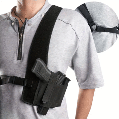 Concealed Shoulder Holster, Universal for Men, Adjustable Chest Holster Suitable for Glock, M&P, Ruger, And Sig Sauer