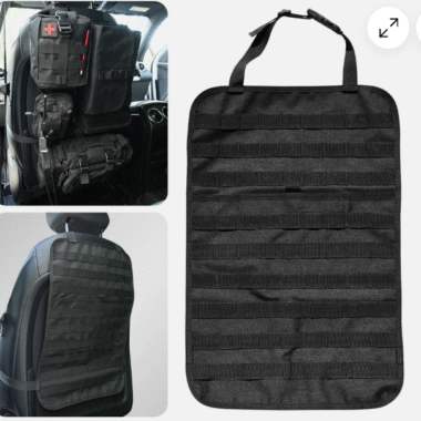 Car Seat Back Organizer Tactical MOLLE Panel Anti-Sag Car Seat Cover Protector Nylon Car Seat Back Hanger Bag Pad