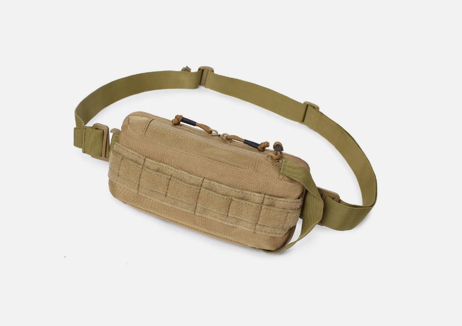 Compartments - Durable Polyester for Outdoor, Hunting, Fishing, Camping - Beige & Camo Design, Camping Gear, Secure Zipper Closure - Image 5