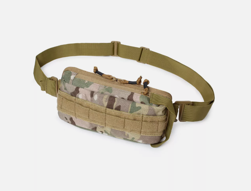Compartments - Durable Polyester for Outdoor, Hunting, Fishing, Camping - Beige & Camo Design, Camping Gear, Secure Zipper Closure - Image 6