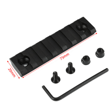 keymod 75mm 7-Slot Weaver/Picatinny Rail Mount Adapter 20mm Low Profile Mount Rail Scope Mount Base
