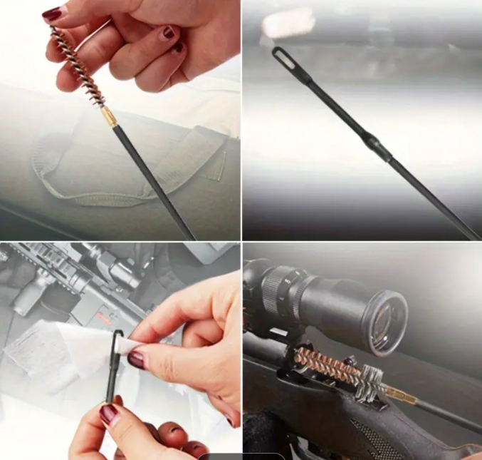 Rifle Gun Cleaning Kit Set Pistol Brushes Cleaner for 5.56mm .223 22LR .22 Cal