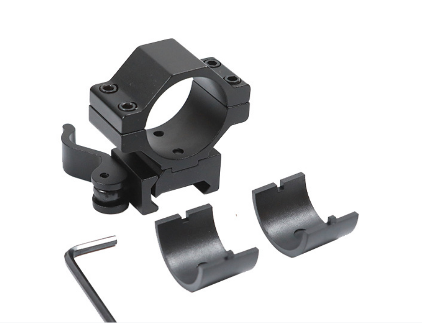 Scope Mount 30mm/25.4mm 1" Quick Release Adapter Ring 20mm Picatinny Rail Flashlight Hunting - Image 2