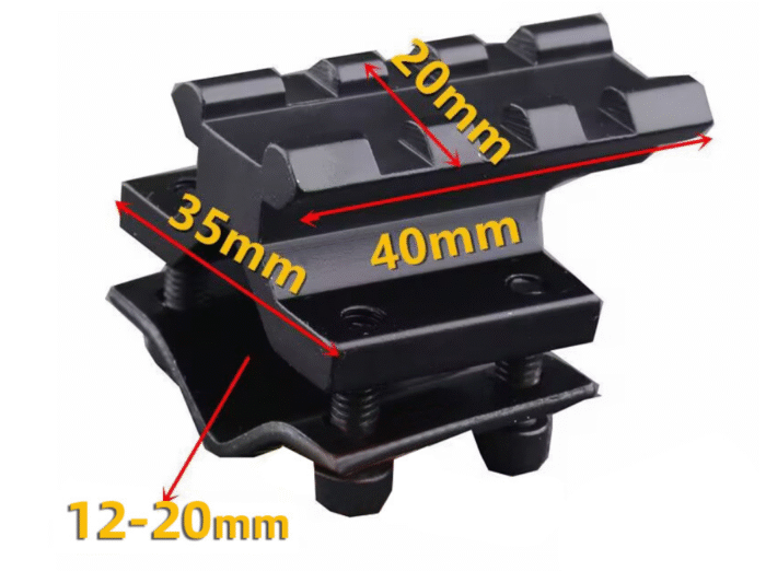 Tactical Barrel Mount Single 20mm Picatinny Rail Adapter for Rifle Shotgun Laser Flashlight - 图片 2
